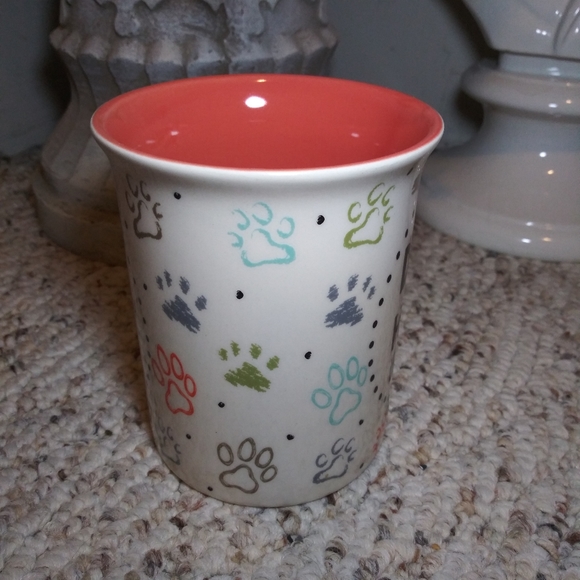 "Dog Hair Don't Care" & "Never Leave Home Without It" Paw Print Coffee Mug - Picture 2 of 7